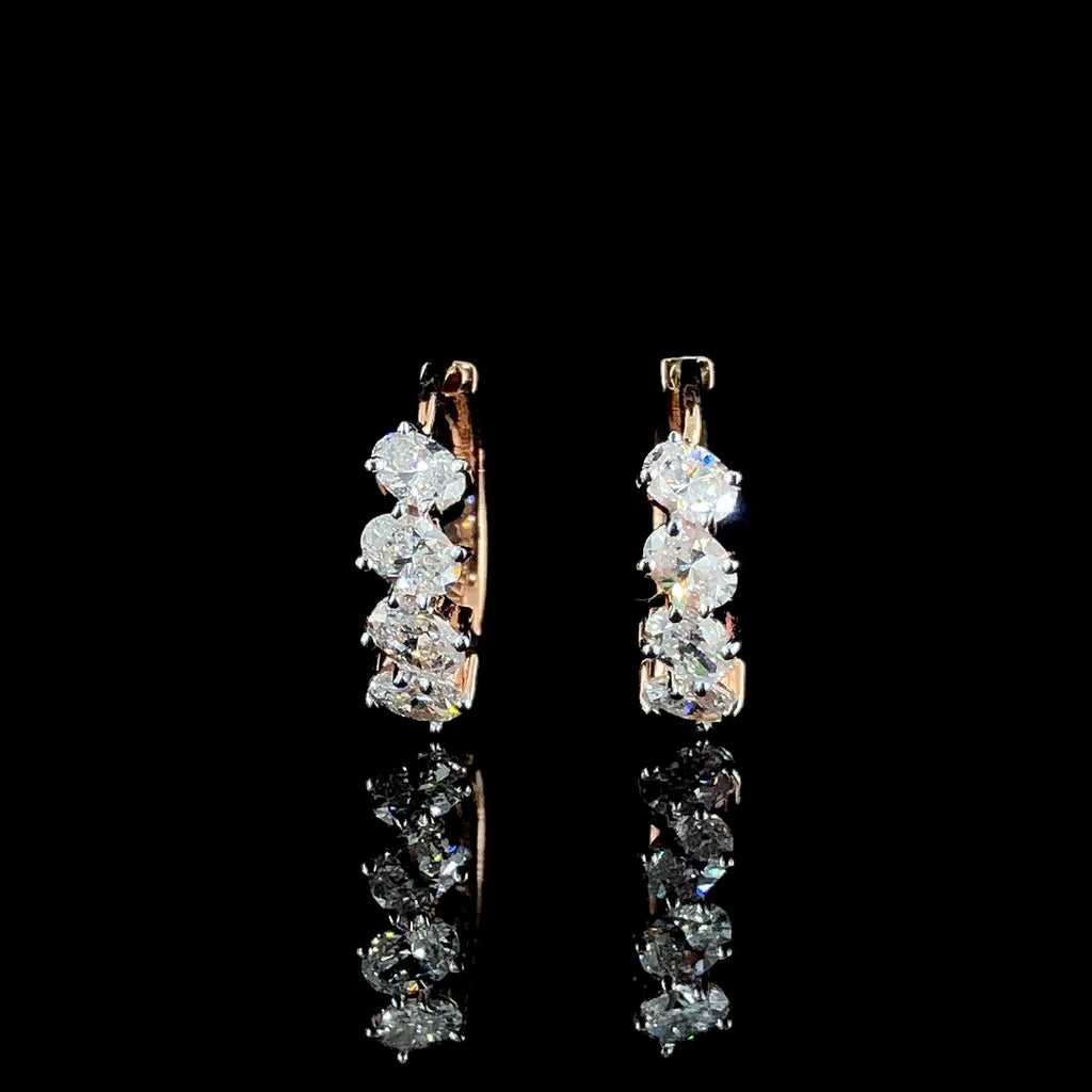 Linea Hoop Diamond Earrings