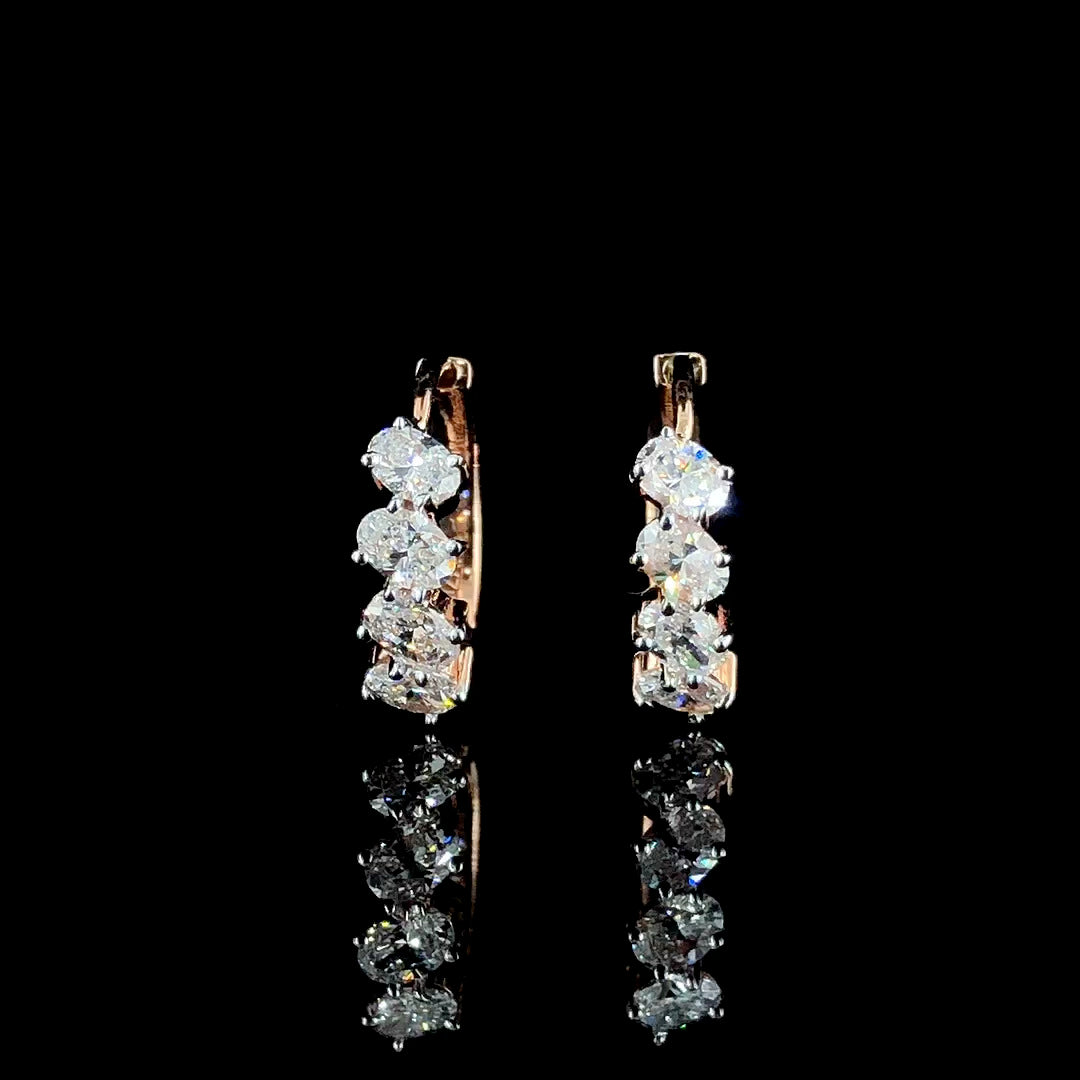 Linea Hoop Diamond Earrings