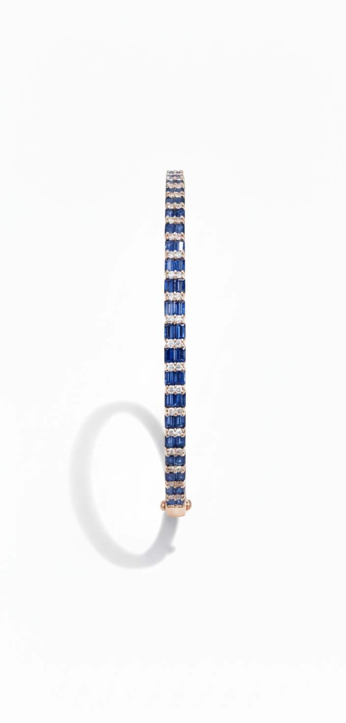 Sapphire Line Bangle