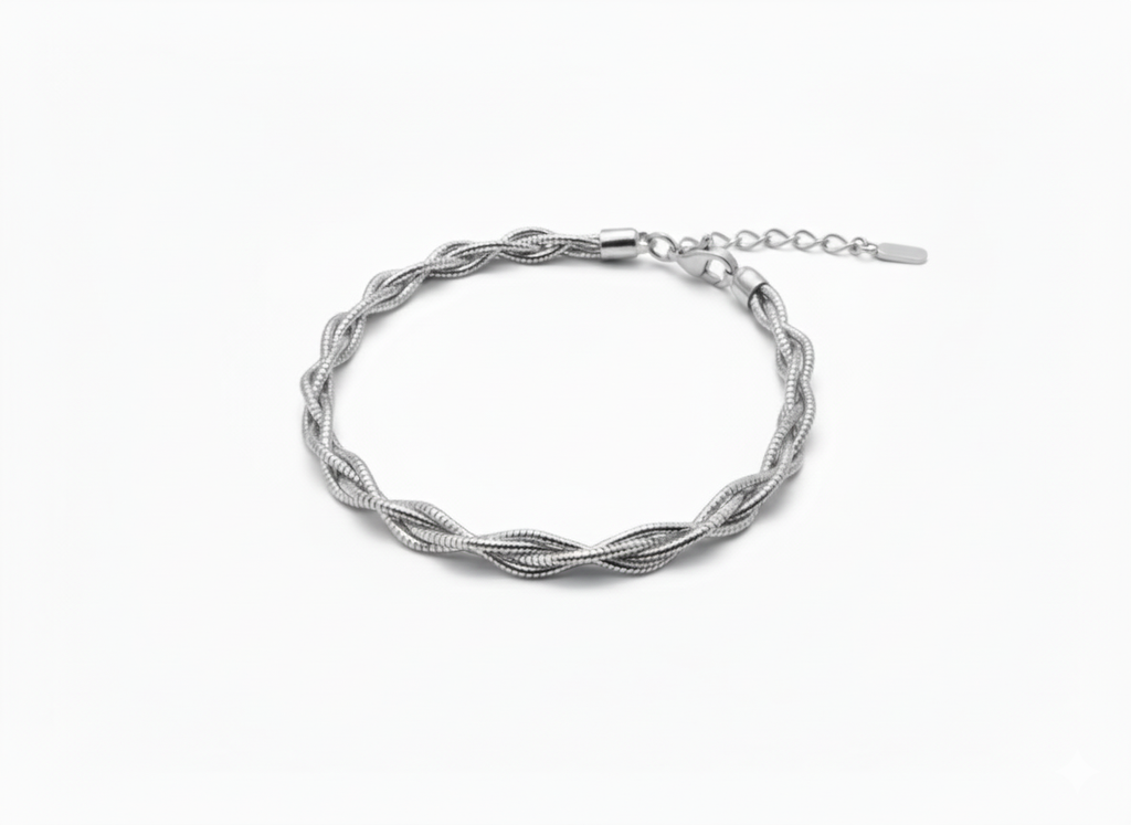 Silver Triple Twist Bracelet