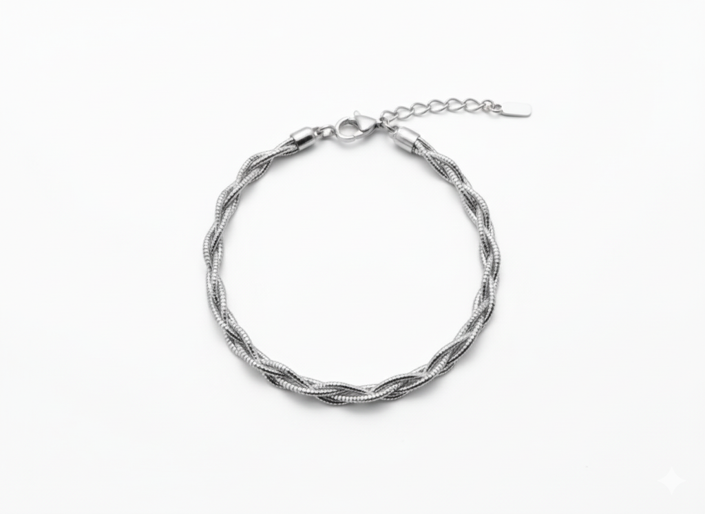 Silver Triple Twist Bracelet