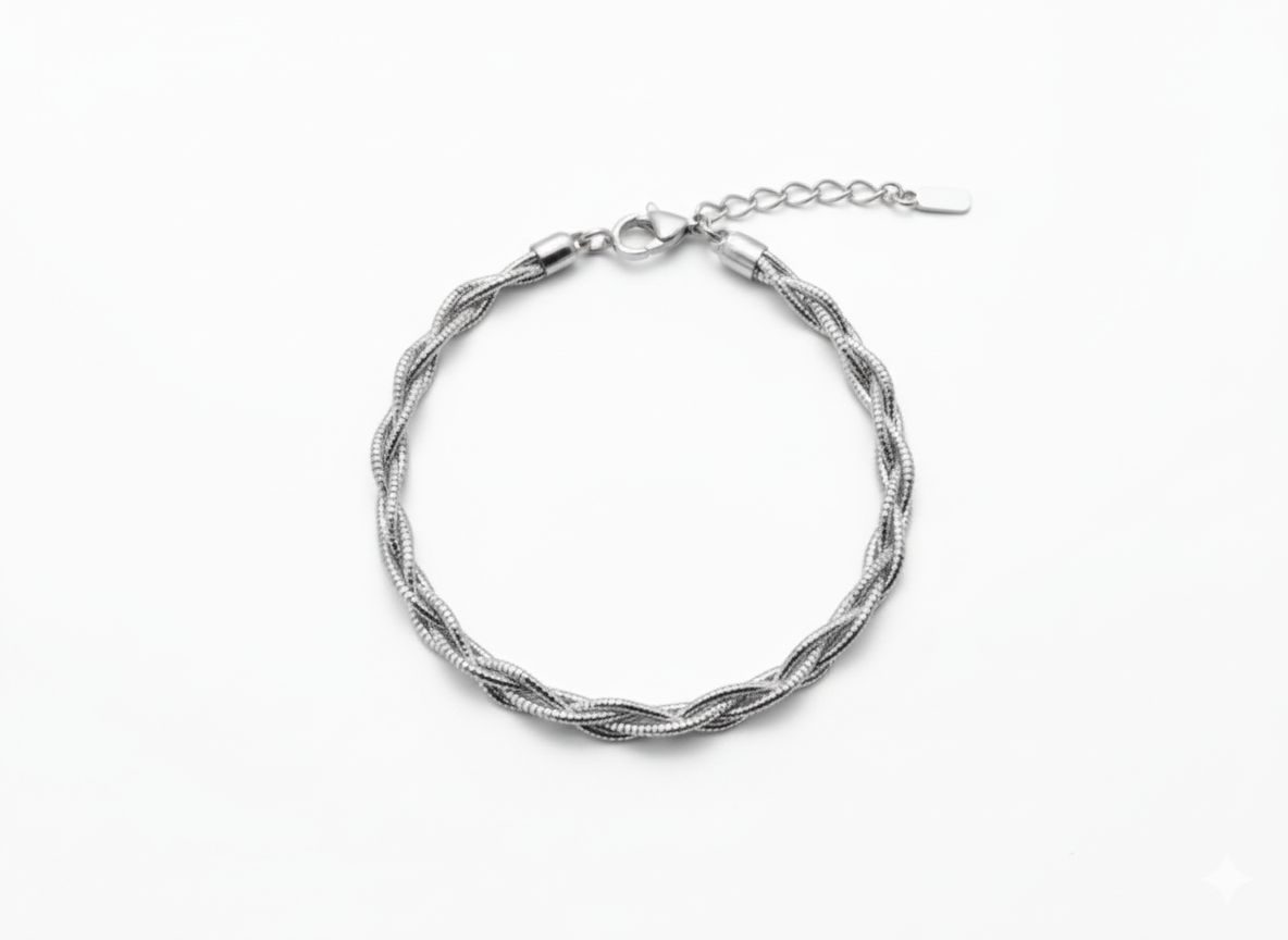 Silver Triple Twist Bracelet