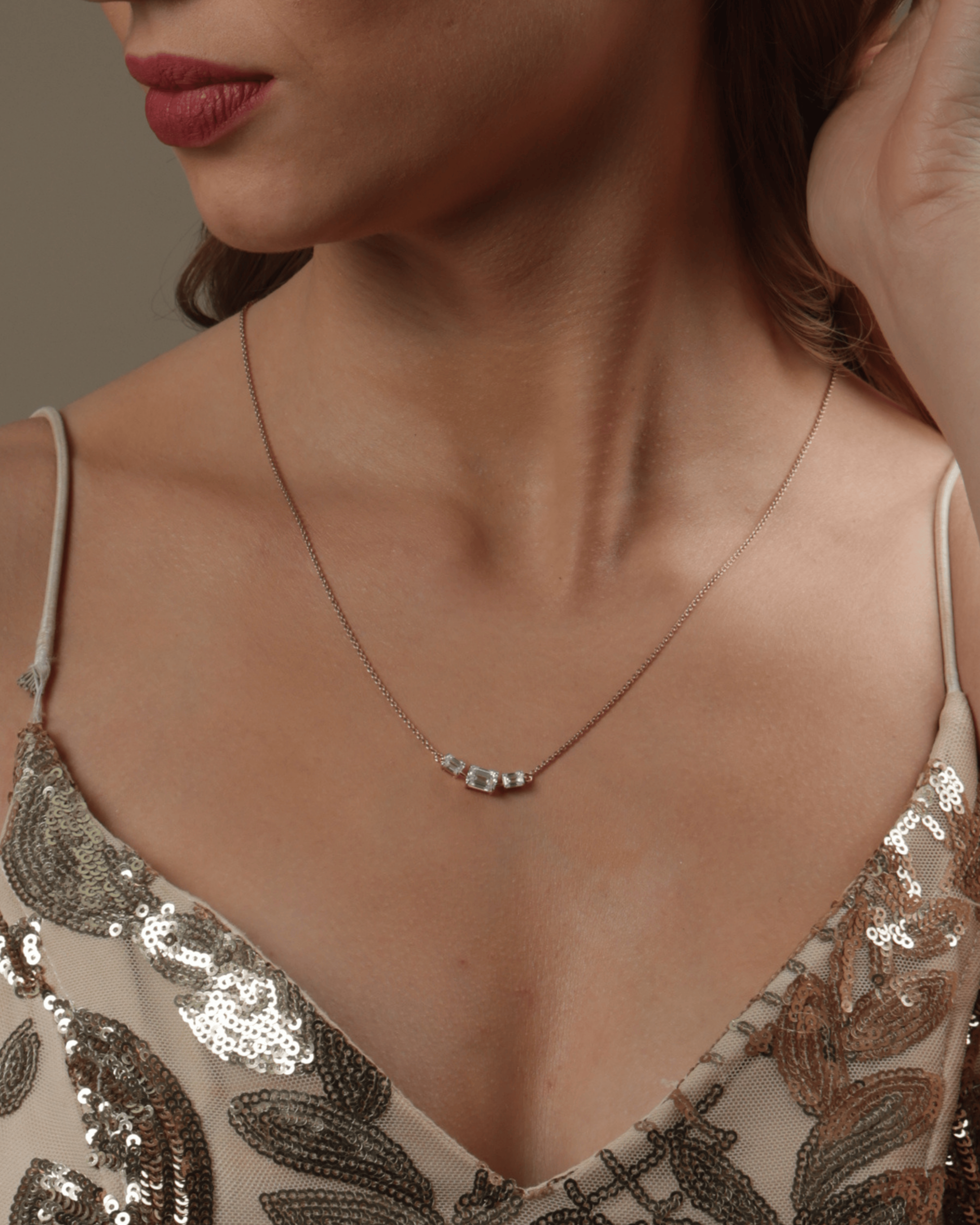 Tressara Three-Stone Pendant