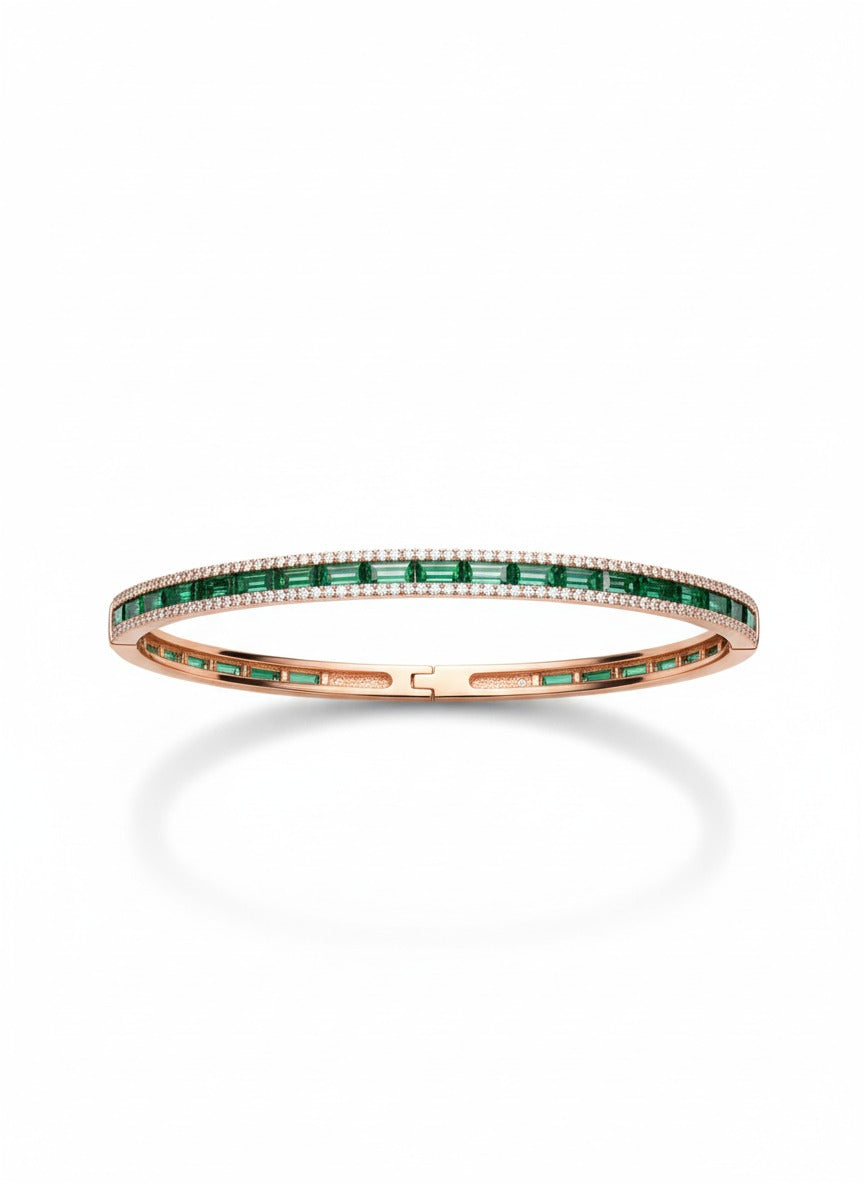 Emerald Line Bangle